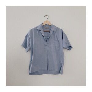 everlane the cotton short sleeve popover top